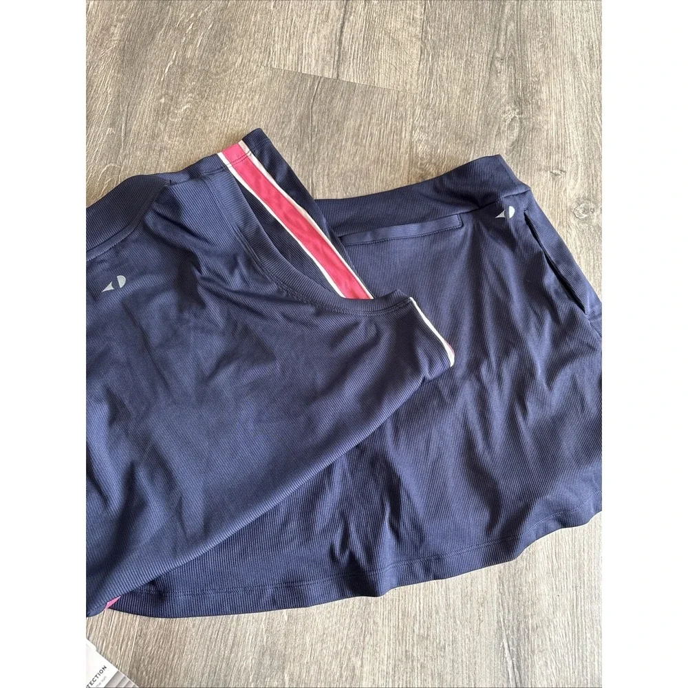 Grand Slam Performance Women Tennis Pickleball 2 pc Set Skort‎ Tank Navy NWT Med